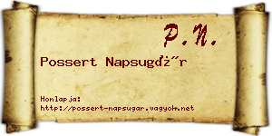 Possert Napsugár névjegykártya